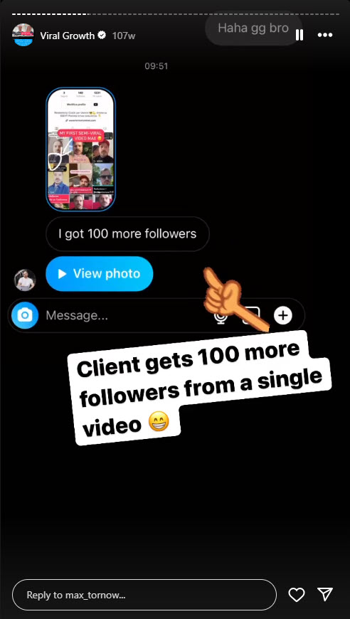 Got 100 more followers from a single video