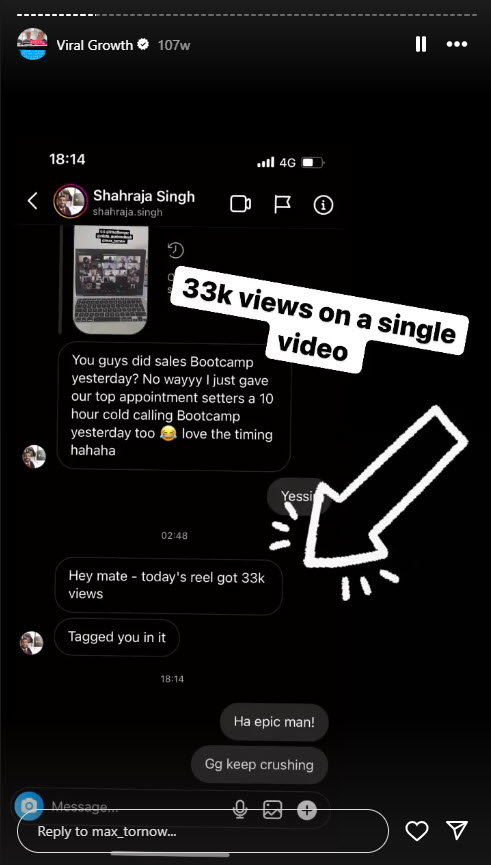 Got 33K views on a single video