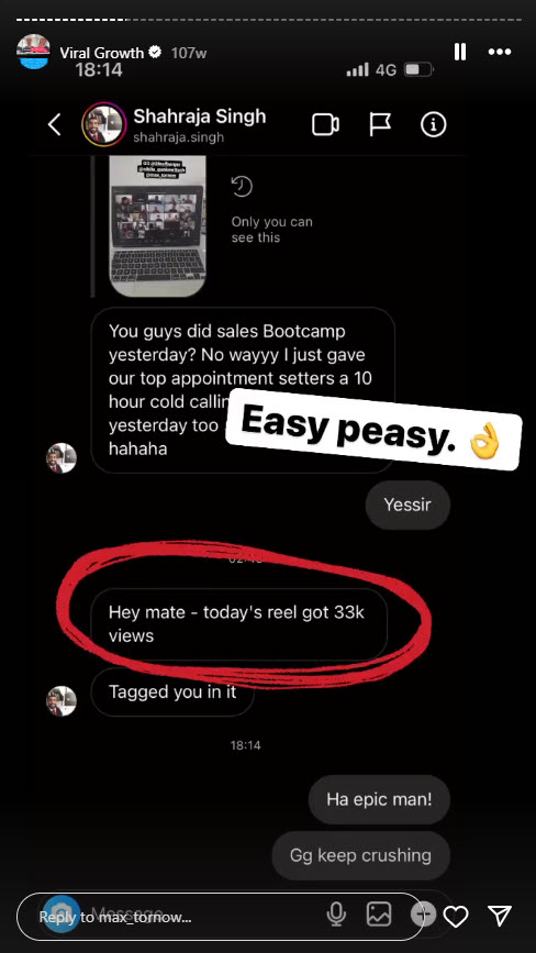 33K views on a video