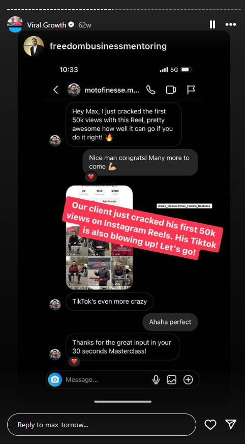 First 50K viral views on Instagram