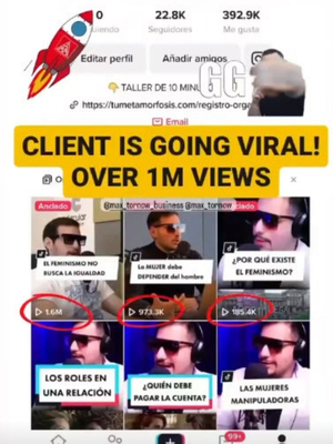 Client is going viral with over 1M views