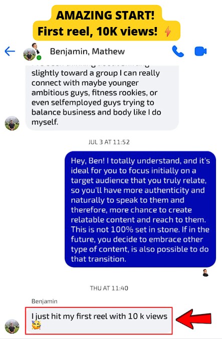 First reel hit 10K views