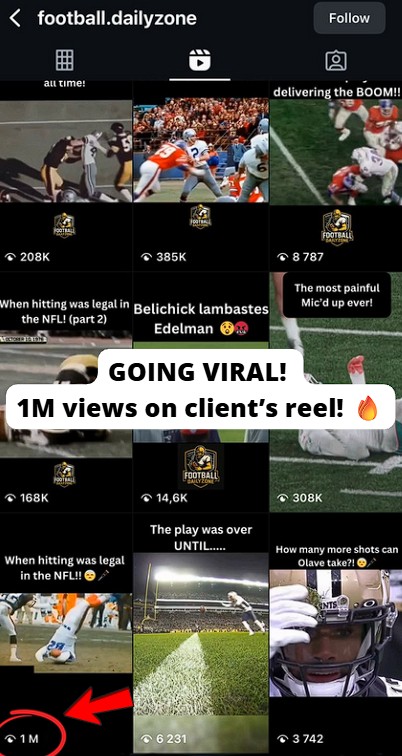 Viral reel with 1M views