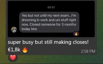 Busy at work &amp; uni but still making closes! €1.8k