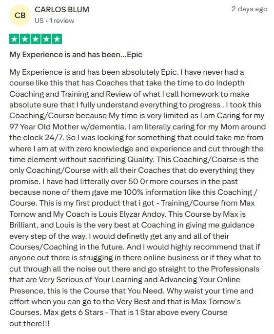 Client&#039;s deep appreciation for coaching, epic experience