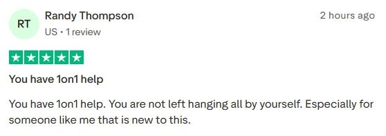 One-on-one help ensures beginners are not left alone