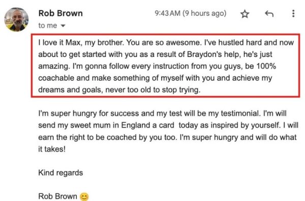 Highly motivated client eager to follow coaching and achieve success.