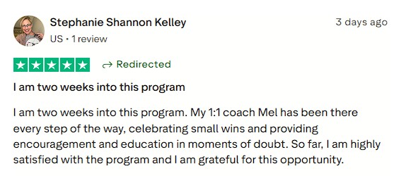 Grateful for supportive coaching and progress.