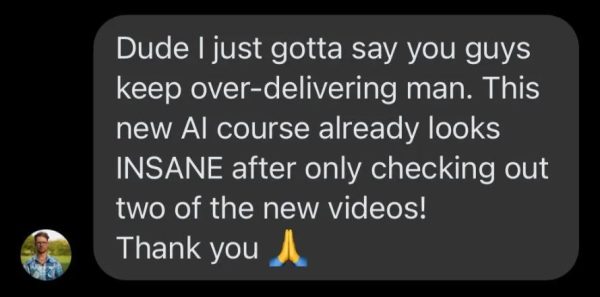 Amazed by the new AI course quality