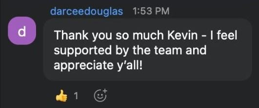 Grateful for coach’s support.