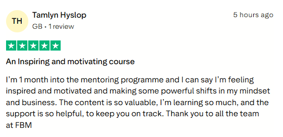 Inspired and making big shifts after one month in FBM