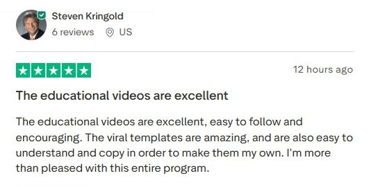Praises excellent educational videos and easy-to-use templates