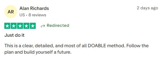 Encouragement to follow the program’s clear and doable method