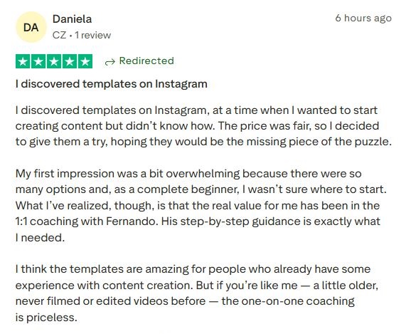 Templates and one-on-one coaching help beginners succeed