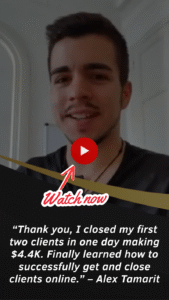 Alex celebrates $4400 double close success