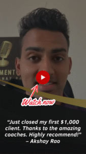 Akshay celebrates first $1000 coaching sale success