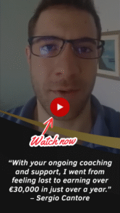 Sergio celebrates earning 30k euros through coaching business success