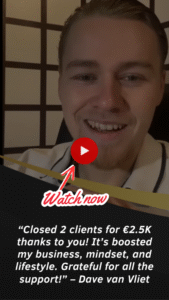 Entrepreneur celebrating business success and client wins