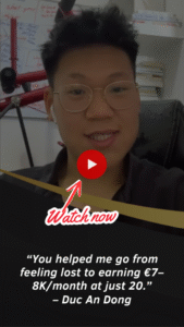 Young entrepreneur celebrating $8K monthly earnings milestone