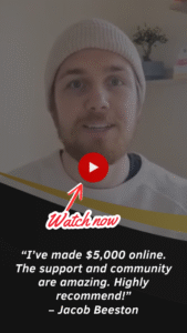 Jacob celebrates earning $5K from online coaching business