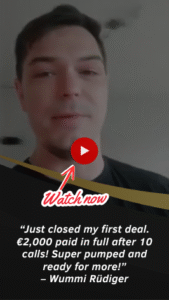 First Close Success: 2,000 Euro Deal Paid Upfront