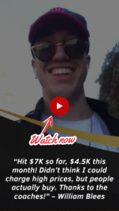 Coach celebrating 7k monthly revenue milestone